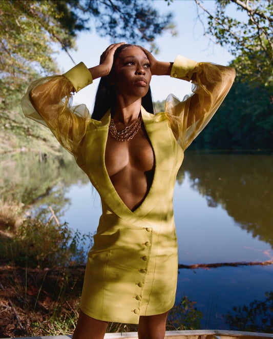 'MISS SOPHISTICATED' LEMON SUIT DRESS